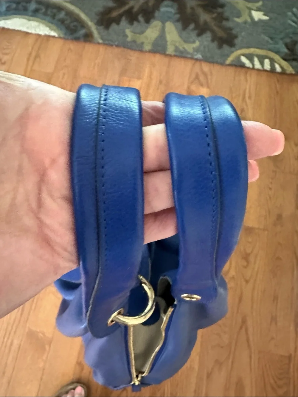 Furla Blue‎ Leather Handbag w/Shoulder Strap